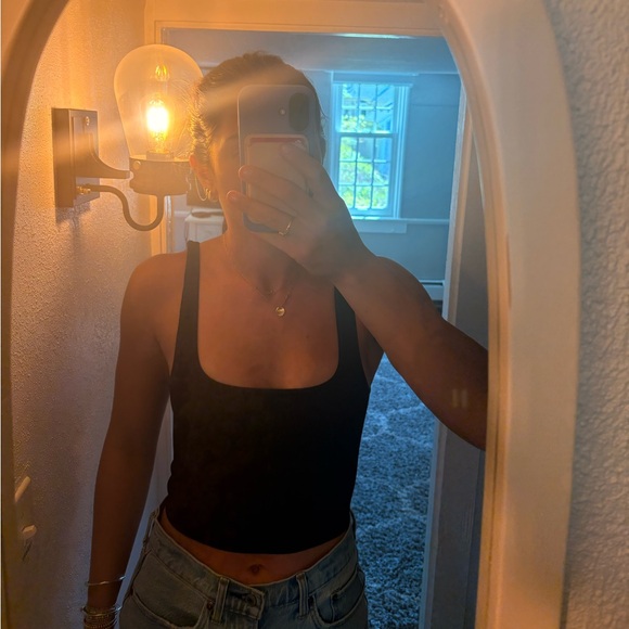 Nikibiki Tops - Nikibiki Black Ribbed Cropped Tank One Size NWOT